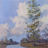 Oil on canvas 24 x 24 Road to Northport